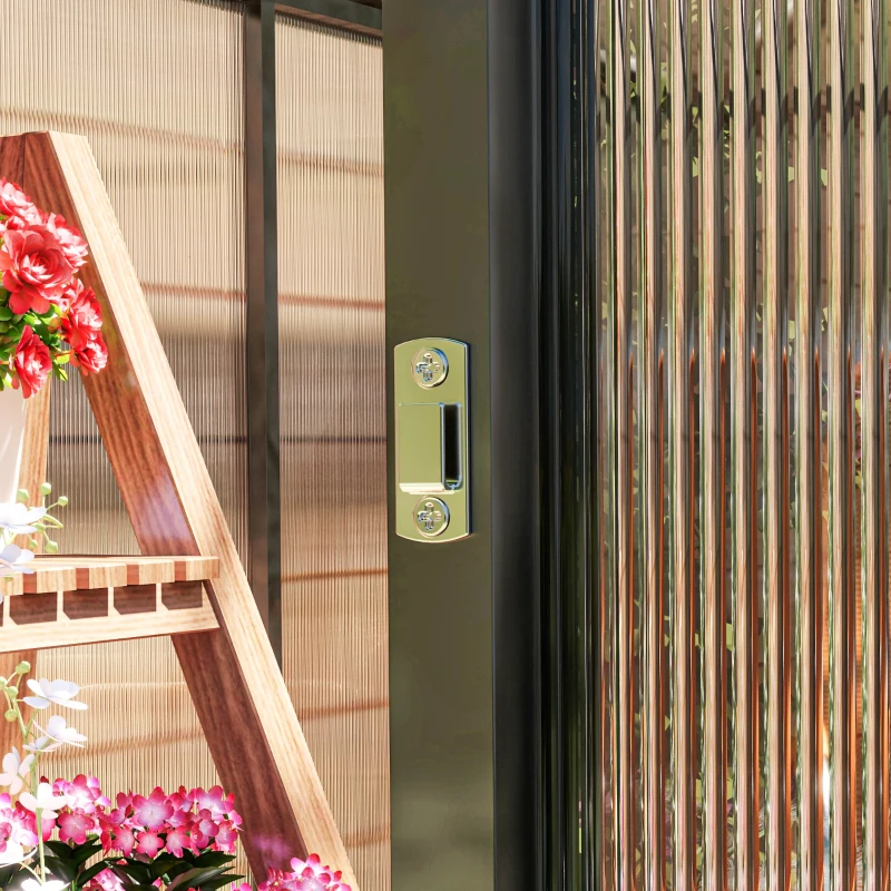 Outsunny Seră de grădină din aluminiu și policarbonat, cu ferestre superioare reglabile 303x183x195cm transparent