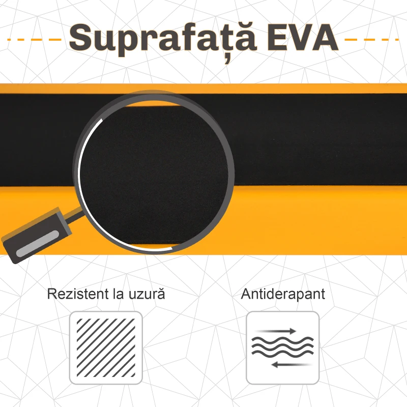 HOMCOM Set de 2 Capre Pliabile din Metal cu Suprafață Antiderapantă din EVA pentru Lucrări de Tăiere, Capră pentru Lemn, Capacitate Maximă 125 kg, Portocaliu Negru