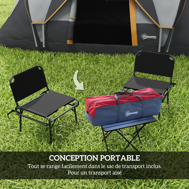 Outsunny Tente de camping familiale 5-6 pers. - tente tunelle imperméable légère ventilée - grande porte + 2 fenêtres gris clair