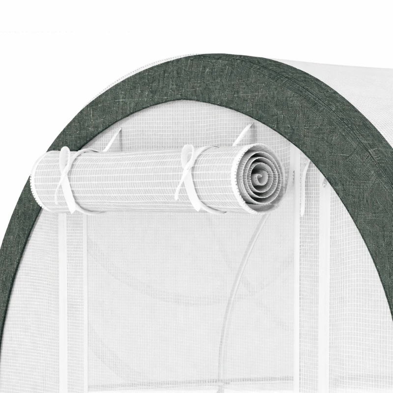 Outsunny 3 x 2(m) Walk-In Tunnel Greenhouse, with Accessories - White