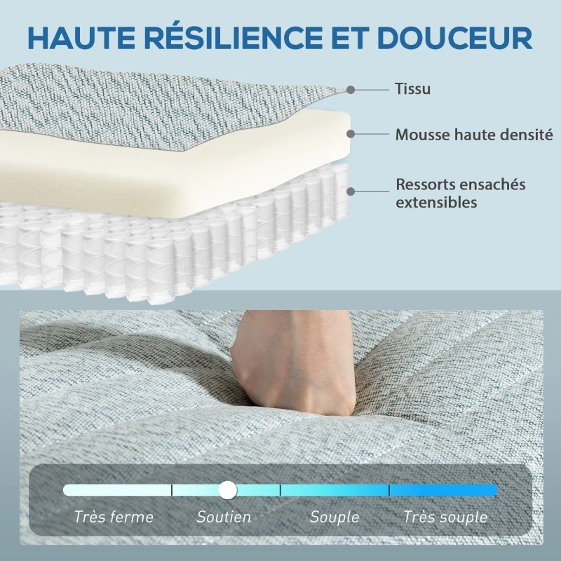 HOMCOM Fauteuil inclinable, fauteuil de relaxation avec repose-pieds, pivotant à 360°, basculant, 82 x 90,5 x 101 cm, gris-bleu(m-7)