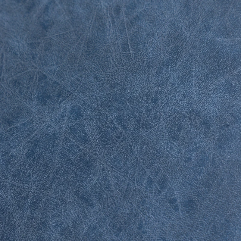 HOMCOM Set of Two Faux Leather Retro Bar Stools - Dark Blue