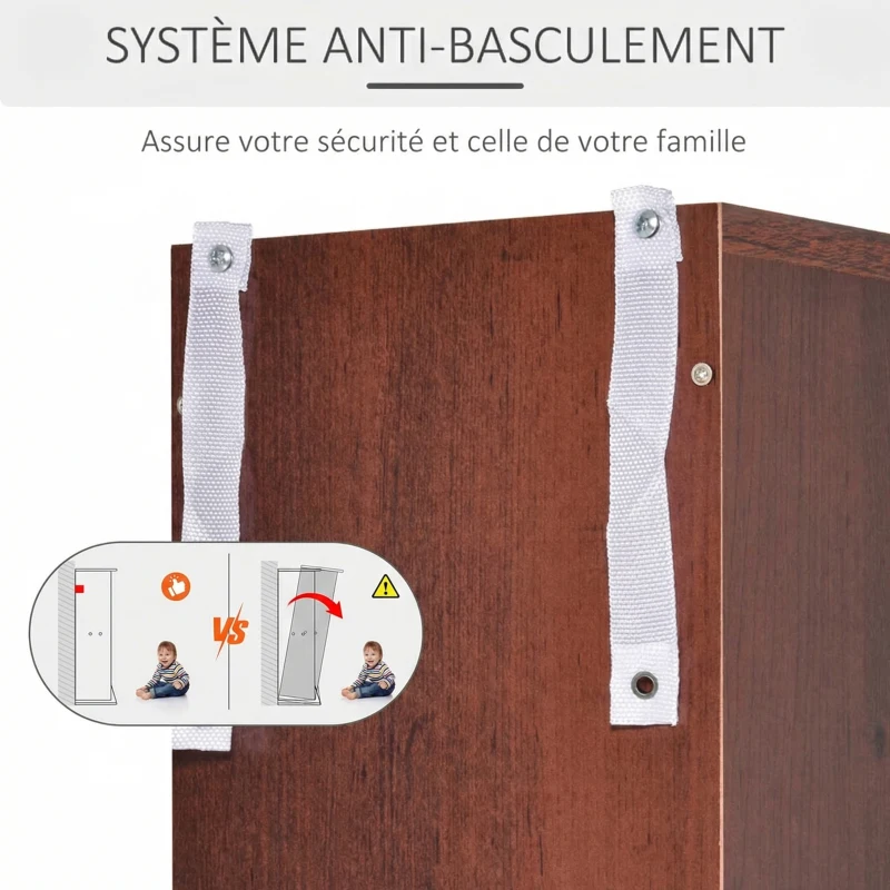 HOMCOM Rangements pour CD et DVD, étagère colonne de rangement, meuble de rangement avec 12 compartiments, capacité max. 204 CD, 21 x 20 x 175 cm, marron