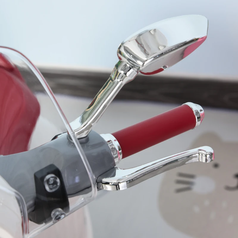 HOMCOM elektrisch voertuig kindermotor fiets met MP3-muziek verlichting 3-6 jaar wit(m-12)