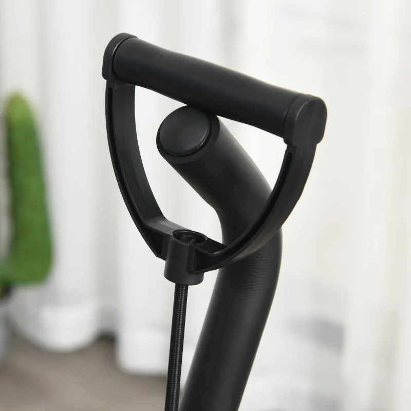 HOMCOM® stepper met handgrepen trainingsriemen sidestepper hometrainer LCD-display staal(m-8)