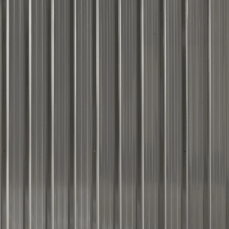 Outsunny 6.5ft x 3.5ft Metal Garden Storage Shed for Outdoor Tool Storage with Double Sliding Doors and 4 Vents, Grey