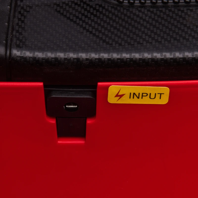 HOMCOM kindervoertuig 2 rijmodi Lamborghini SIAN SUV auto speelgoed elektrische auto met afstandsbediening extra brede banden muziek (MP3 / USB) licht 3–5 jaar PP metaal rood 108 x 62 x 40 cm(m-12)