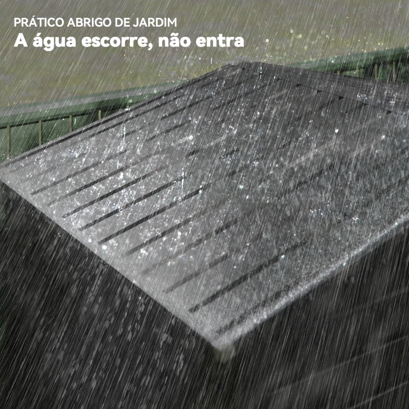 Outsunny Abrigo de Jardim 2,27 m² 190x131x188 cm com 2 Ventilações Porta com Fechadura para Armazenamento de Ferramentas Cinza