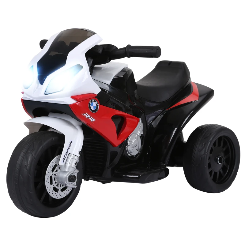 HOMCOM Electric Motorbike for Kids Ride on BMW Motorbike W/Headlights and Music, 6 V-Red