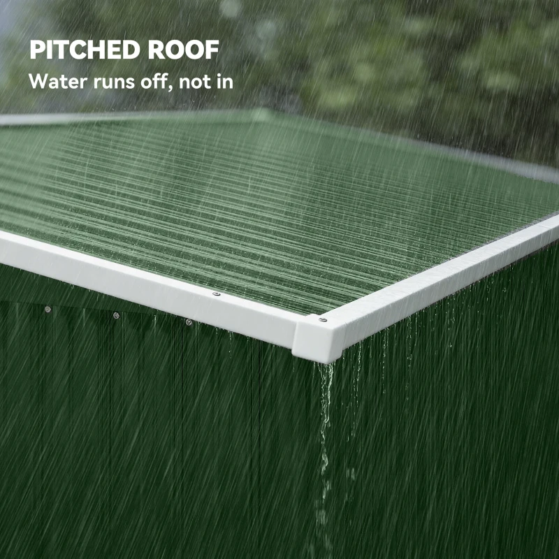 Outsunny 7.5 x 4.3ft Metal Garden Storage Shed, Waterproof Outdoor Shed with Triple Lockable Door, Gloves, Vents, Green