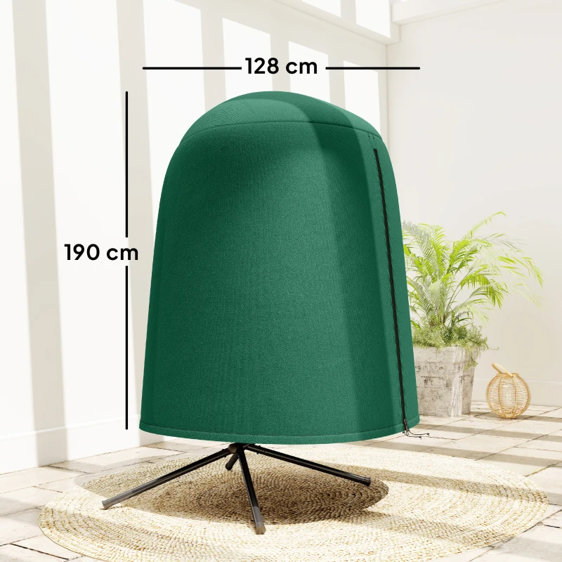 Outsunny 190 x Φ128cm Hanging Egg Chair Furniture Cover - Green