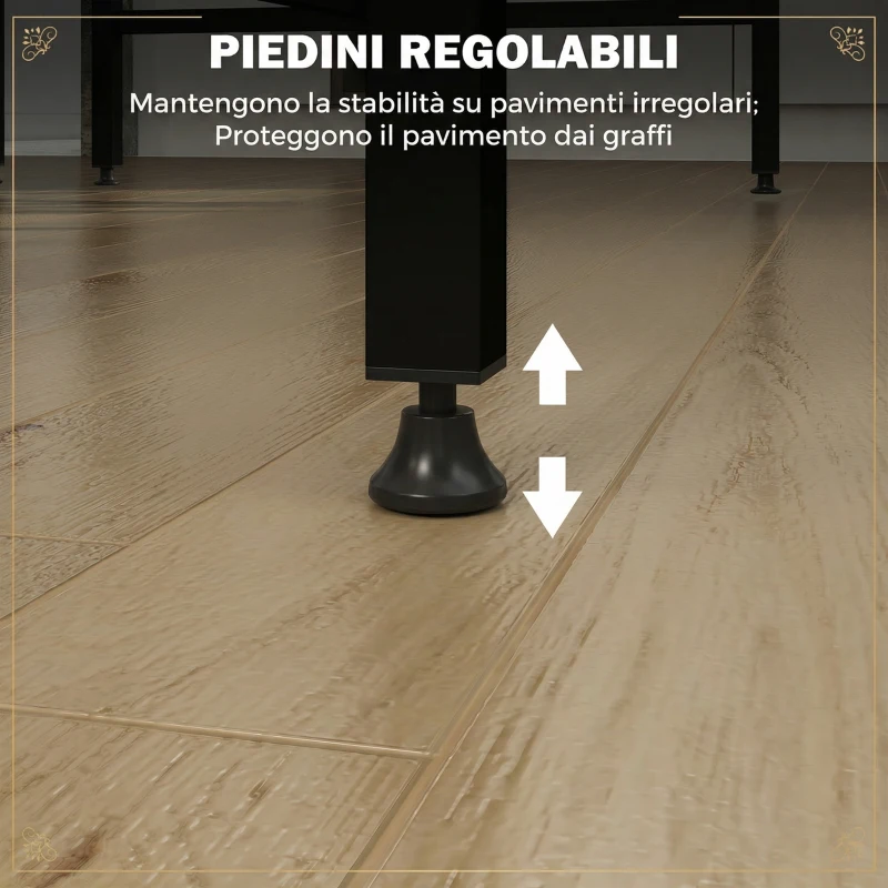 HOMCOM Set 5 Pezzi Tavolo Alto Sgabelli Stile Industriale, in Metallo e Legno, per Soggiorno e Cucina, Marrone Rustico