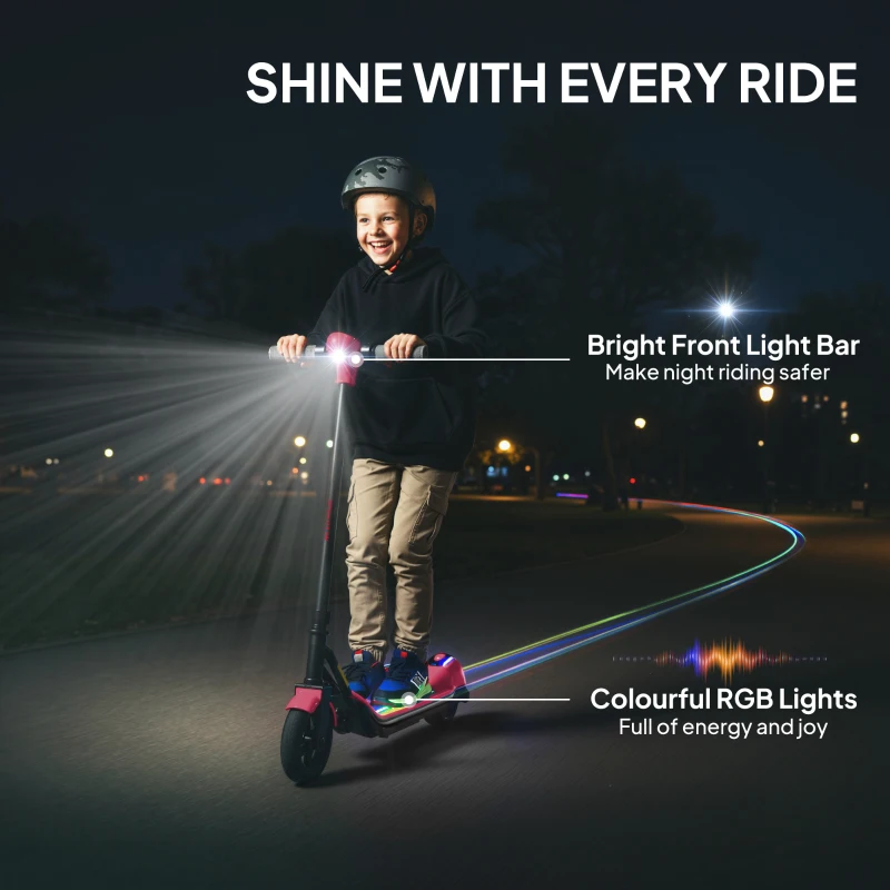 SPORTNOW Electric Scooter for Kids, with LED Display, Pink