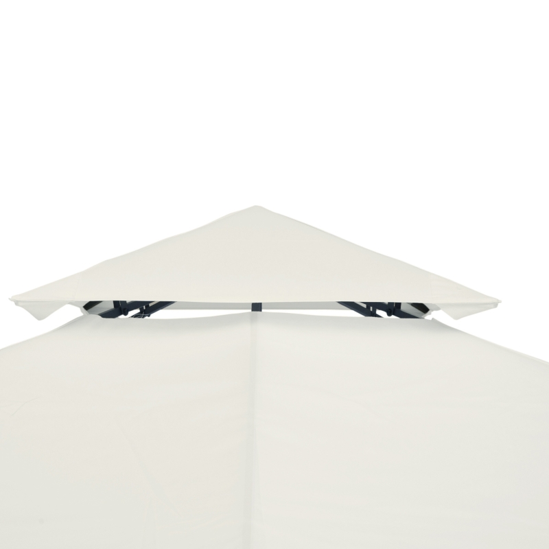 Outsunny Gazebo Replacement Canopy 3x3 m-Cream White(m-8)