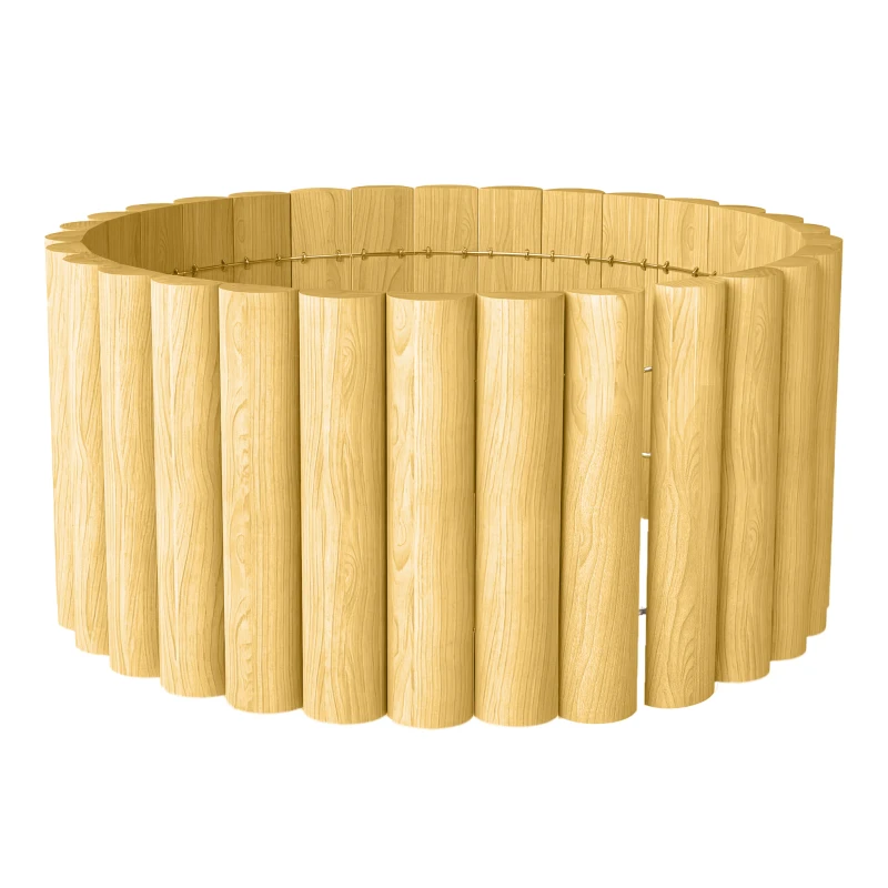 Outsunny Gartenzaun Zaun aus Holz 176 cm x 30 cm Zaunelemente Hundezaun für Garten Blumenbeete Tierbarriere