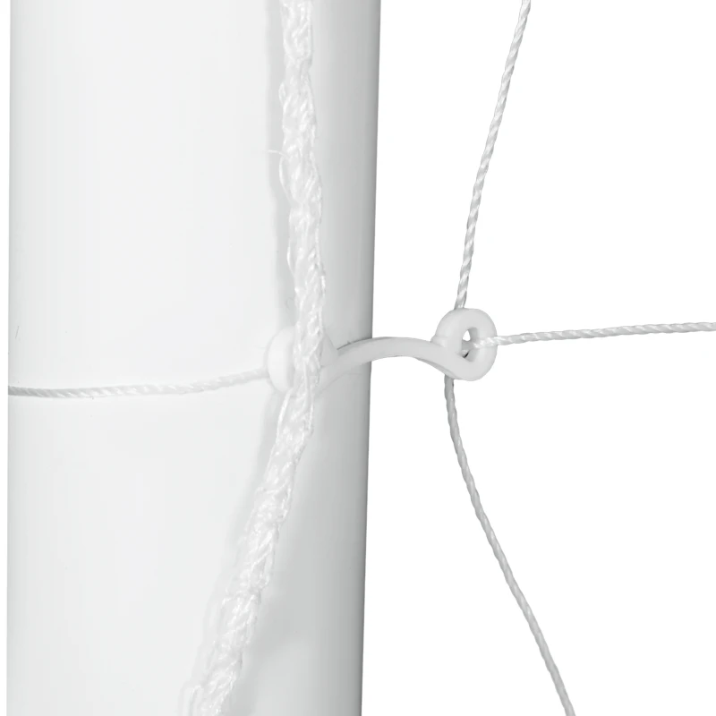 SPORTNOW Fußballtor, robustes Netz, Kunststoff-Rahmen, Heringe, 300L x 120B x 200H cm, Weiß