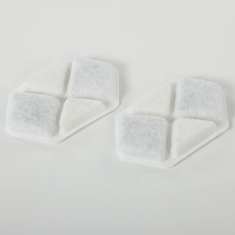 PawHut 16 pcs Filtre Fontaine Eau Chat, Distributeur d'Eau filtrante pour Chat et Chien, Triple Système de Filtration, Blanc