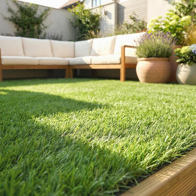 Outsunny Césped Sintético de 22 Piezas Alfombra Césped Artificial 30x30 cm con Altura de Hierba 25 mm Drenaje Automático Verde