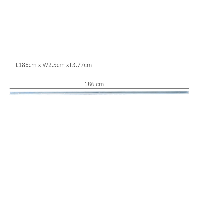 HOMCOM 6FT Sliding Barn Door Hardware Kit, Door Hardware for Sliding Single Silver