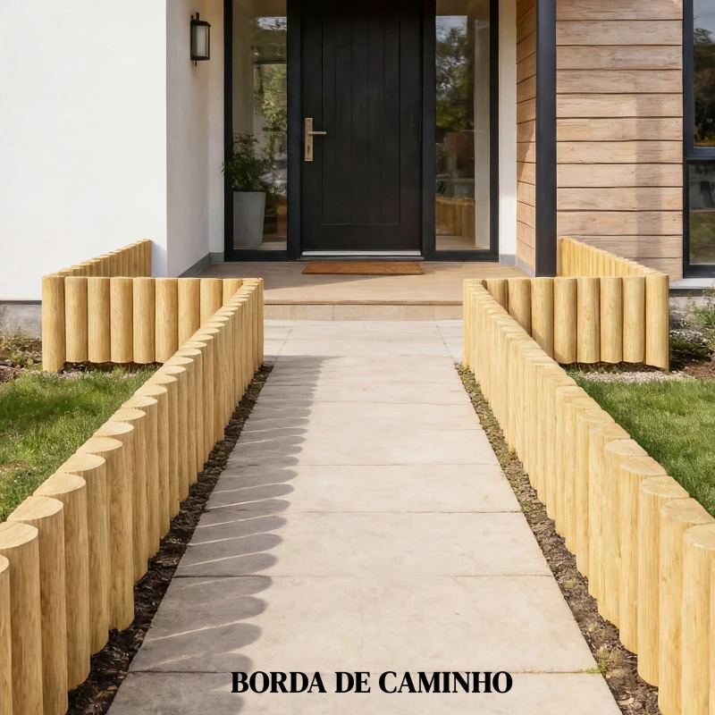 Outsunny Cerca de Jardim em Madeira Painel Decorativo Resistente e Fácil de Instalar para Pátio Relva Caminho 176x38 cm Madeira