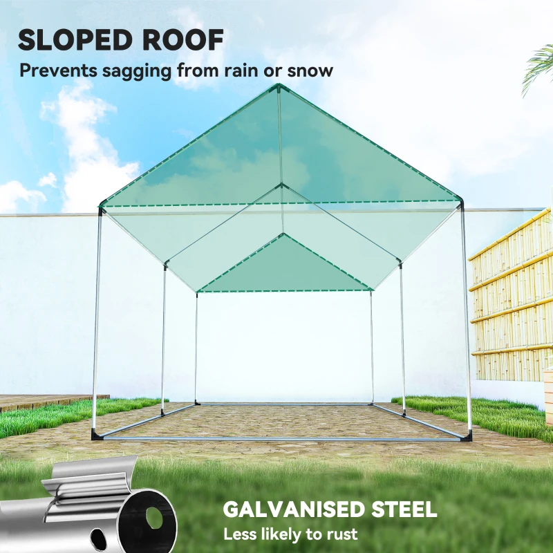 Outsunny Polyethylene Walk-in Polytunnel Greenhouse, 2 x 3(m), Green