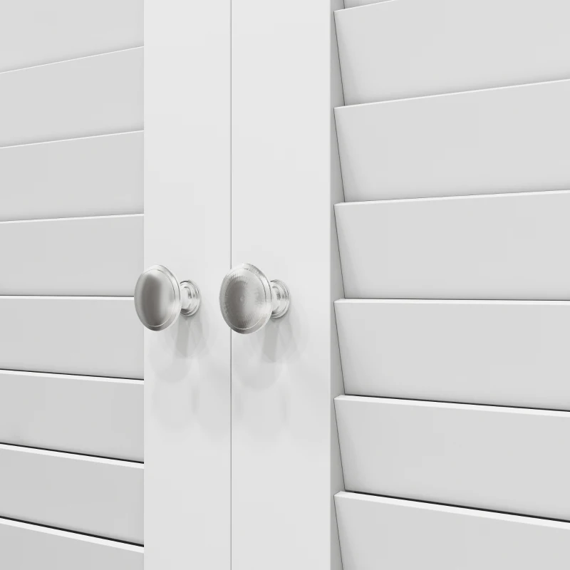 HOMCOM Armário Casa de Banho Coluna Casa de Banho com 6 Portas Prateleiras Ajustáveis Anti-tombo 60x30x170,5 cm Branco