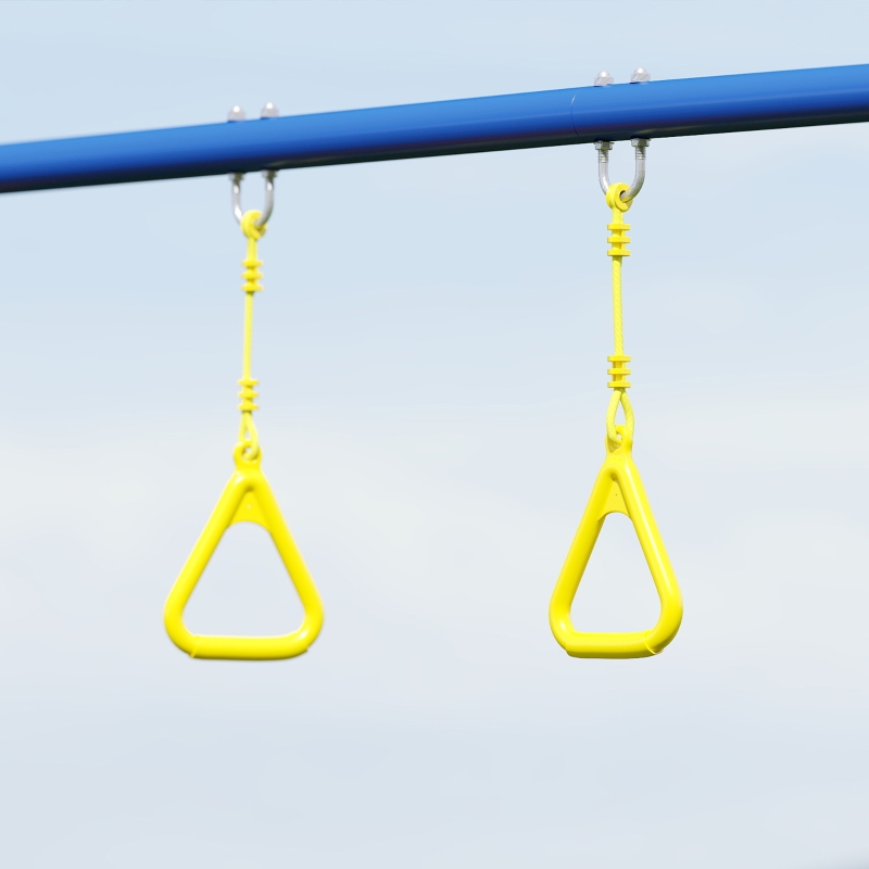 AIYAPLAY Altalena da Giardino 3 in 1 per Bambini 3-8 Anni, in Acciaio e PE, 285x160x181 cm, Multicolore