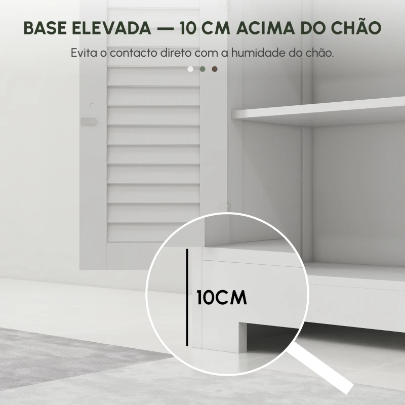 HOMCOM Armário Casa de Banho Coluna Casa de Banho com 6 Portas Prateleiras Ajustáveis Anti-tombo 60x30x170,5 cm Branco