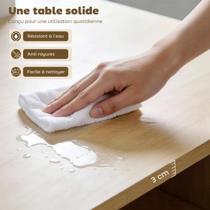 HOMCOM Buffet Salon, Meuble de Rangement Moderne avec Portes à Fermeture Douce et Étagères Ajustables, 78 x 39 x 79 cm, Chêne