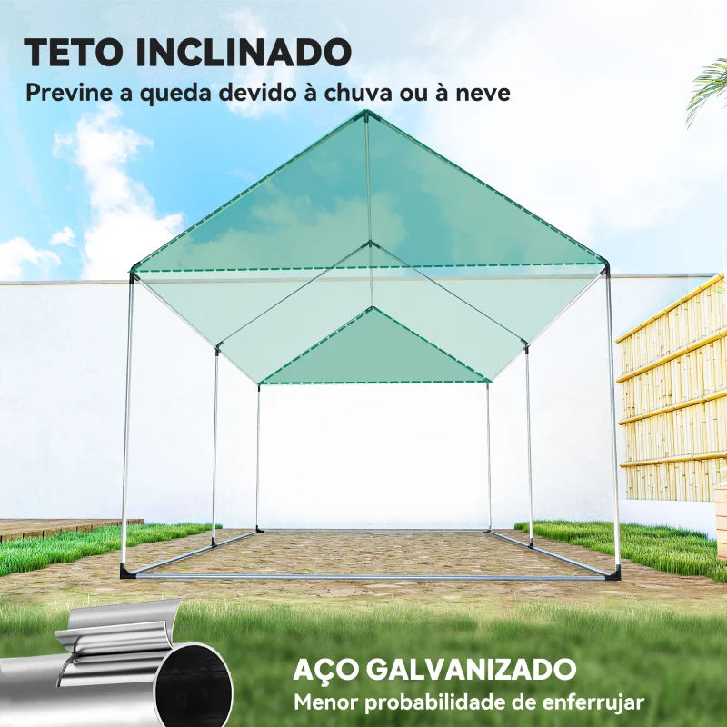 Outsunny Estufa tipo Túnel 2x3x2 m Estufa de Exterior com 4 Janelas de Malha e Porta com Fecho de Correr Estufa para Cultivos Anti UV Branco