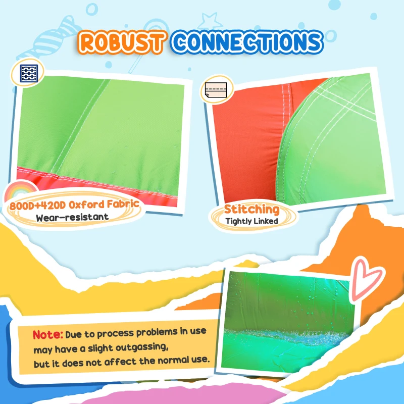 Outsunny Kids Bouncy Castle Inflatable Trampoline Slide Pool Basket for Kids Age 3-10, 3 x 2.75 x 2.1m