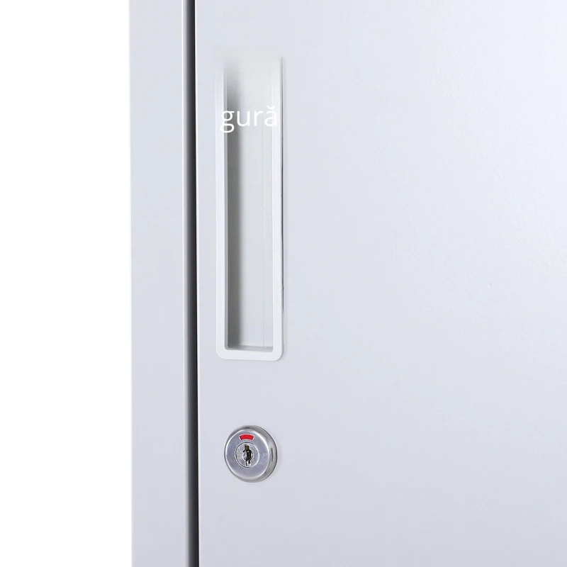 Vinsetto Dulap Metalic Haine – 4 Rafturi, 2 Usi, Gri 38×46×180 cm