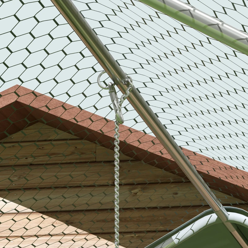 Kurnik z wybiegem stalowym 300x600x195 cm dla 18-24 kur