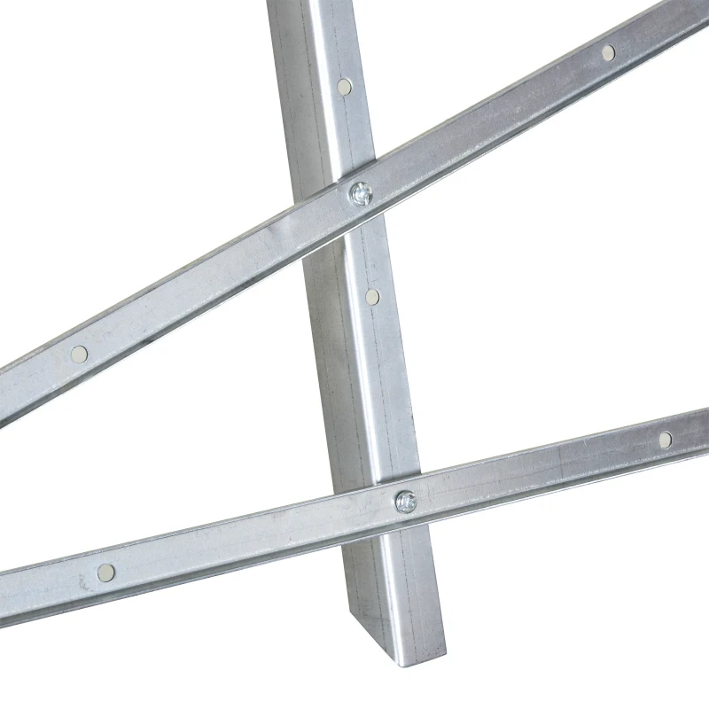 DURHAND Cavalletto Taglialegna Pieghevole e Triangolare in Metallocon Denti Seghettati, 83x83x79 cm, Argento