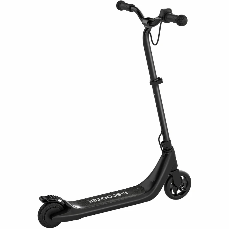 HOMCOM 120W Electric Scooter, E-Scooter, Adjustable Height, Rear Brake, for Ages 6+, Black