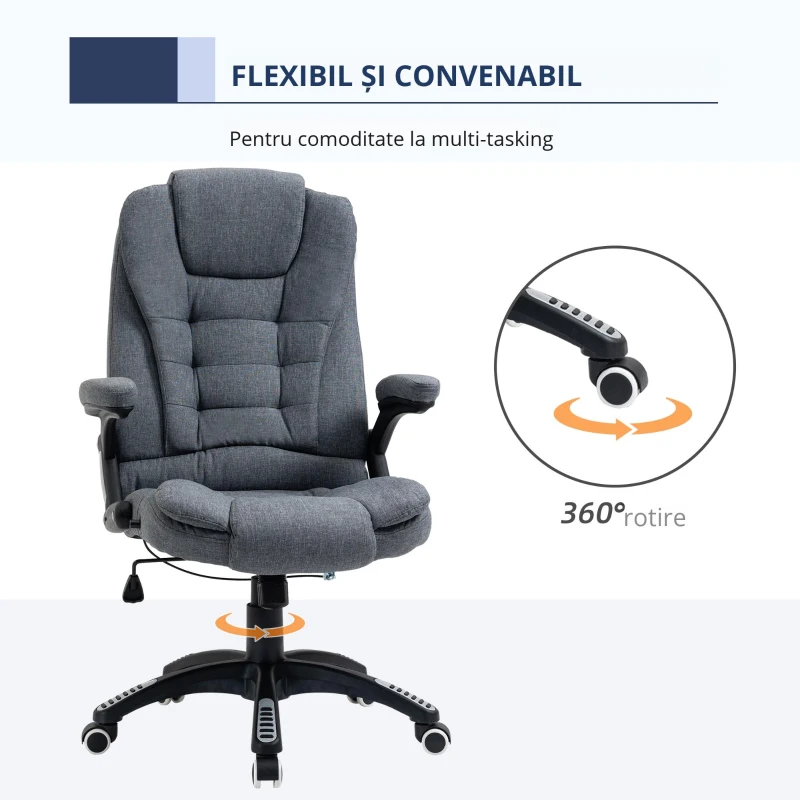 Vinsetto Scaun Birou – Reglabil, Inclinabil & Balansoar Ergonomic(m-7)