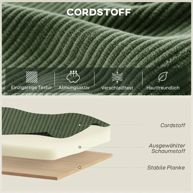 HOMCOM Accentstoel, 360-Grad-Drehung, moderne draaifauteuil met ronde voet, voor woonkamer en slaapkamer, groen