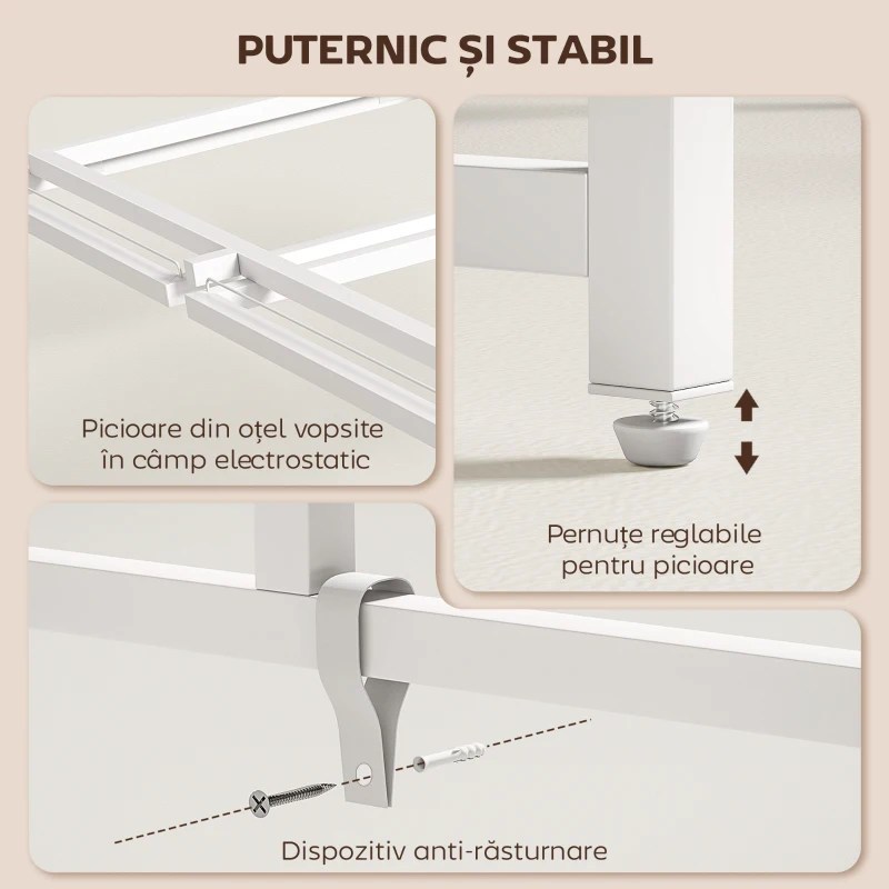 HOMCOM Birou Pliabil Economisitor de Spațiu cu Stand pentru Monitor Detașabil, 100x48x87,5 cm, Lemn