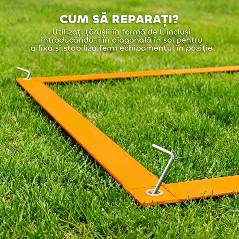 PawHut Set de agilitate pentru câini cu inel și bară pentru sărituri, stâlpi pentru slalom, fluier, mingi, portocaliu