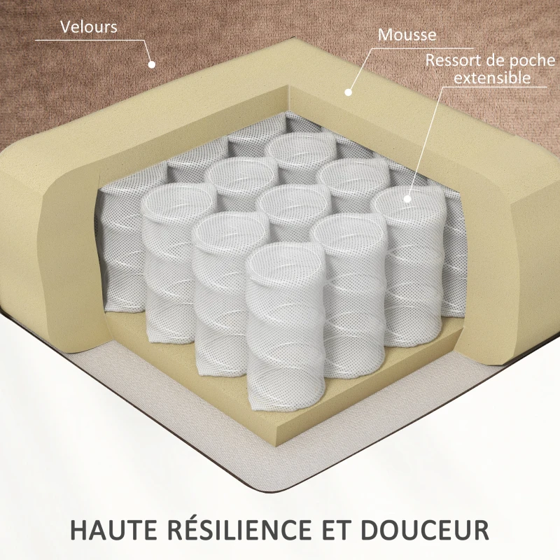 HOMCOM Fauteuil releveur électrique fauteuil relaxant dossier inclinable avec repose-pied télécommandes 90 x 93 x 110 cm marron(m-6)