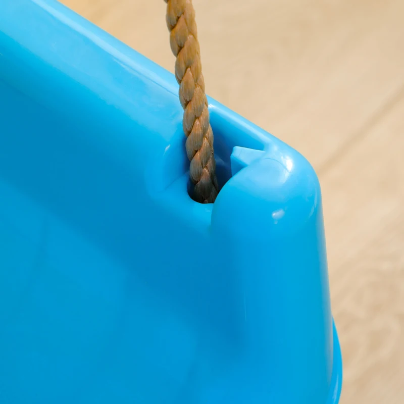 Outsunny 3 in 1 Detachable Kids Swing Seat with Seatbelt, Adjustable Rope for Indoor, Outdoor, Light Blue