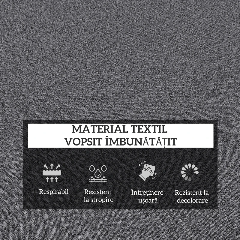 Outsunny Set 2 Perne pentru Șezut și Spătar, Perne pentru Scaune de Interior și Exterior, Gri