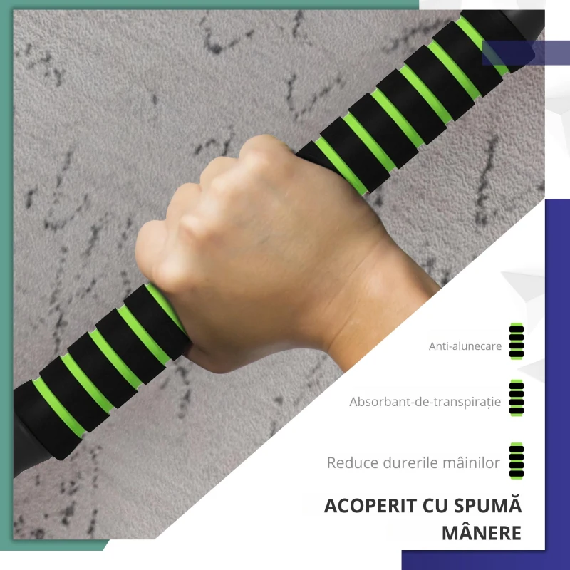 SportNow Set Gantere Reglabile – 4-in-1 cu Bara & Kettlebell