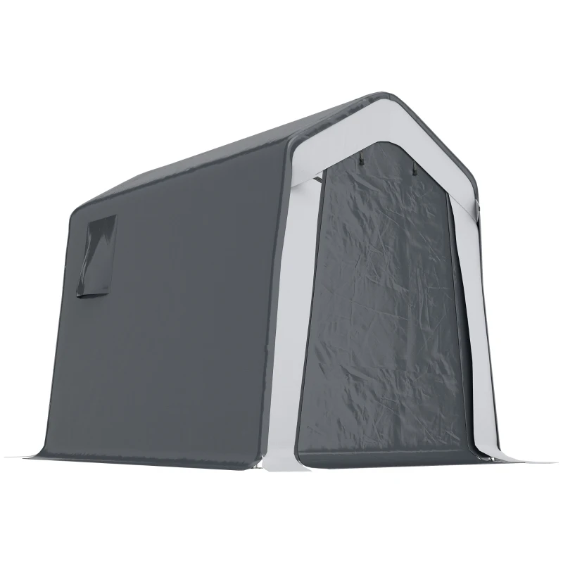 Outsunny 1.8 x 2.4m Garden Storage Shed Tent, Waterproof Portable Shed Shelter for Motorbike, Garden Tools, Bike Storage