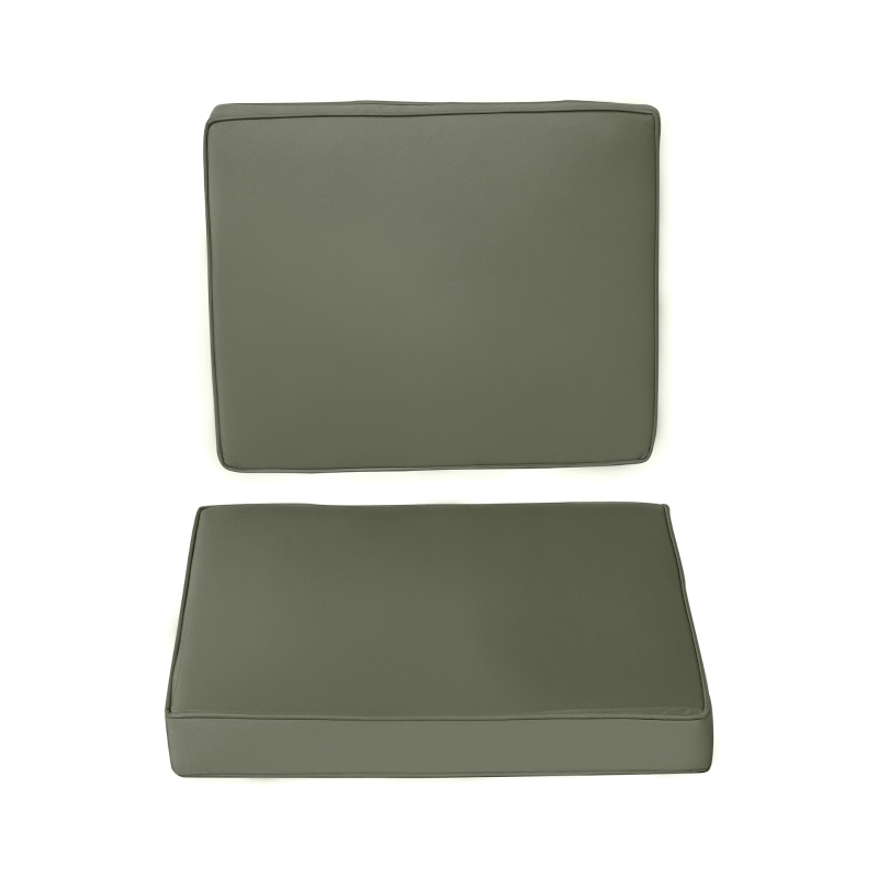 Outsunny 2 teilige Sitzkissen, 56 x 52 cm Stuhlkissen mit Reißverschluss, Stoffbezug, 7cm dick Polsterauflage, waschbar Dunkelgrau