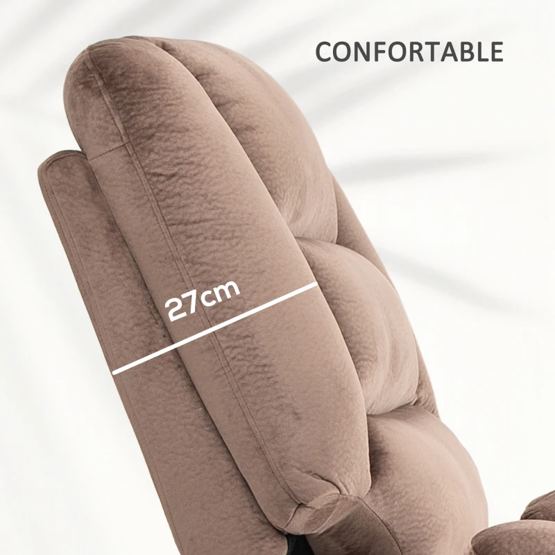 HOMCOM Fauteuil releveur électrique fauteuil relaxant dossier inclinable avec repose-pied télécommandes 90 x 93 x 110 cm marron(m-7)