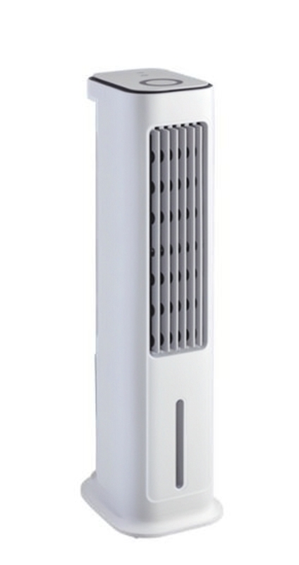 HOMCOM Raffrescatore d'aria 2 in 1 con raffreddamento ad acqua Serbatoio 7 L, timer 12 h, per 20 m², 23x29x86 cm, Bianco