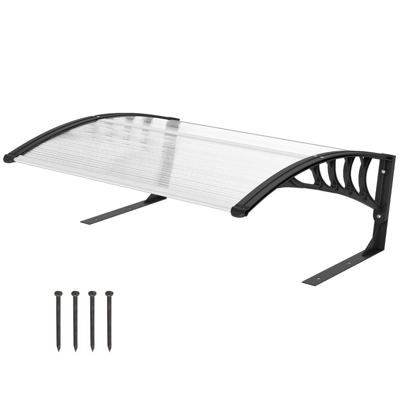 Outsunny Pensilina da Esterno per Tagliaerba Impermeabile e UV 30+, in Alluminio, 100x81x43 cm, Bianco