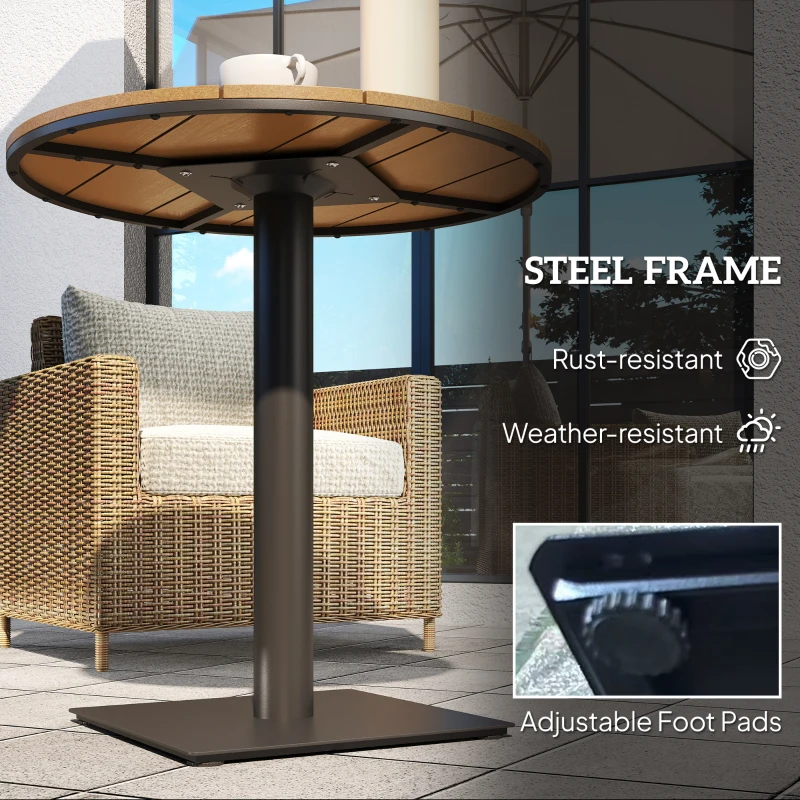 Stół ogrodowy Ø70 cm, okrągły, odporny na warunki atmosferyczne