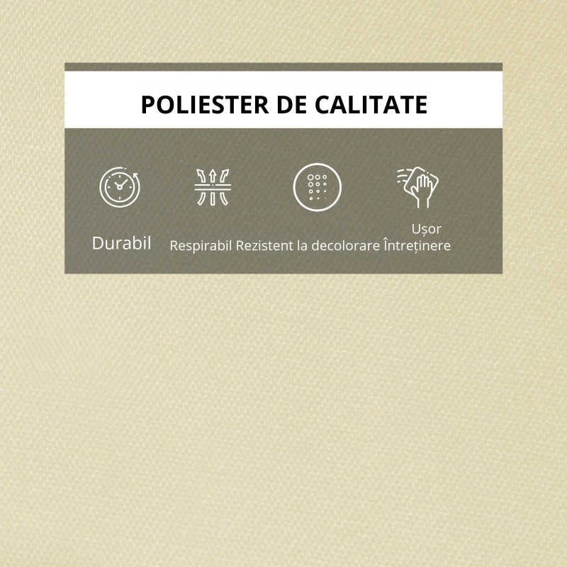 Outsunny Saltea pentru Sezlong Scaun pentru Soare de Gradina, Alb,Crem,198x53x5cm